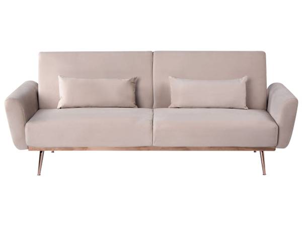 Sofa EINA 3-tlg Beige - Grau - Textil - 210 x 86 x 81 cm