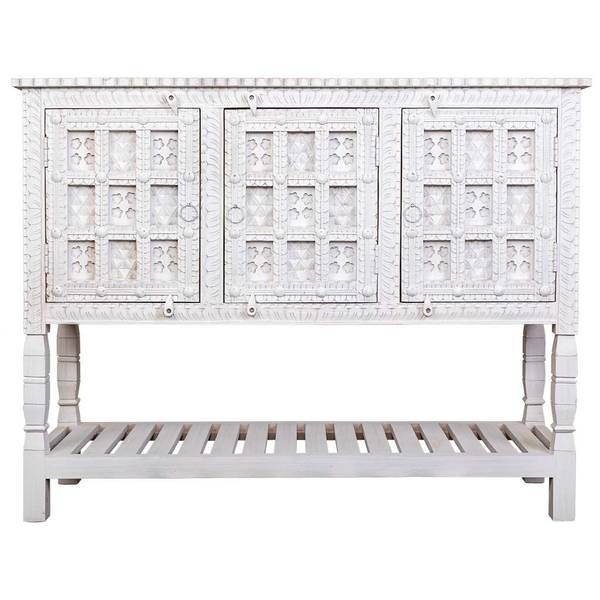 Anrichte 4523358164 Weiß - Massivholz - 130 x 101 x 42 cm