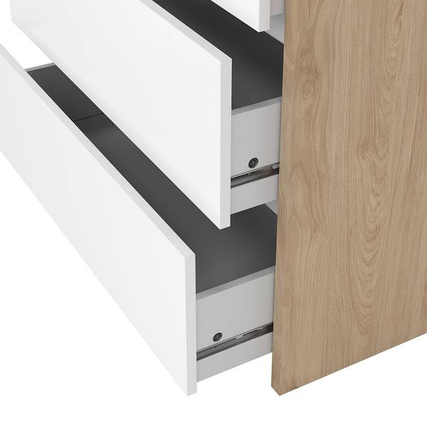 Kommode Next Weiß - Holz teilmassiv - 80 x 84 x 48 cm