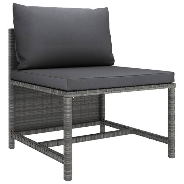 Salon de jardin 3009676-14 (lot de 6) Gris - Polyester - Acier - 60 x 60 x 60 cm