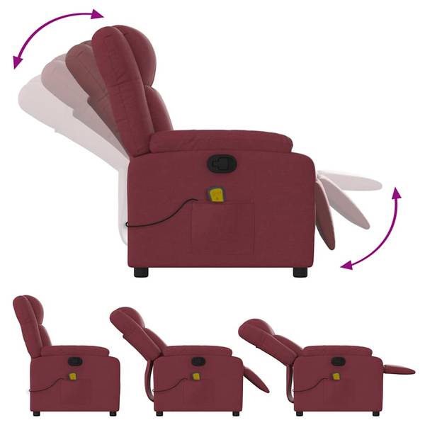 Massagesessel 3032284-4 Rot - Rotbraun