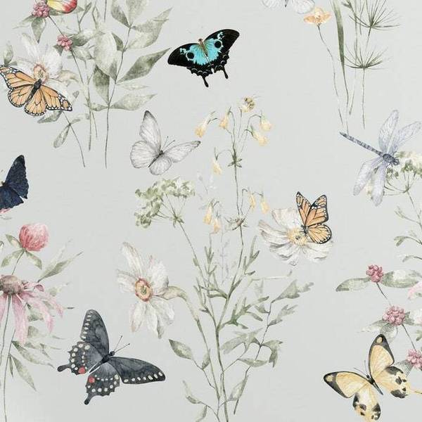 Tapete Schmetterling Beige - Papier - 200 x 250 x 1 cm