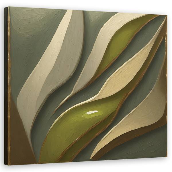 Wandbild blätter botanik abstraktion 60 x 60 cm