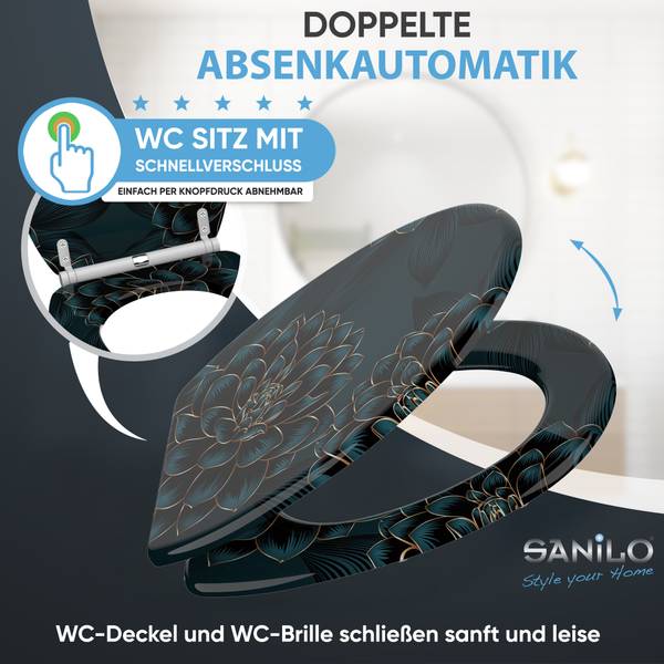 WC-Sitz Dahlien Tiefe: 48 cm