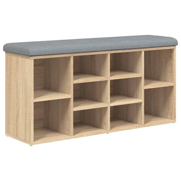 Banc à chaussures 3032322 Marron - Bois manufacturé - 60 x 45 x 12 cm