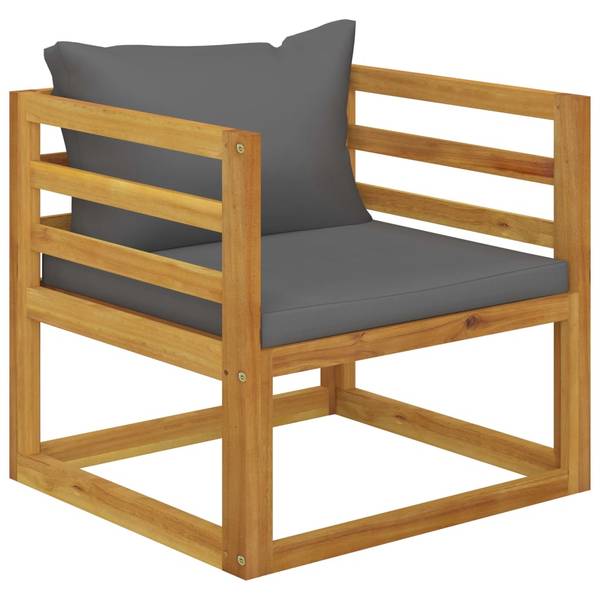 Garten-Lounge-Set 3009697-23 10-teilig Grau - Polyester - Akazie - 68 x 29 x 68 cm
