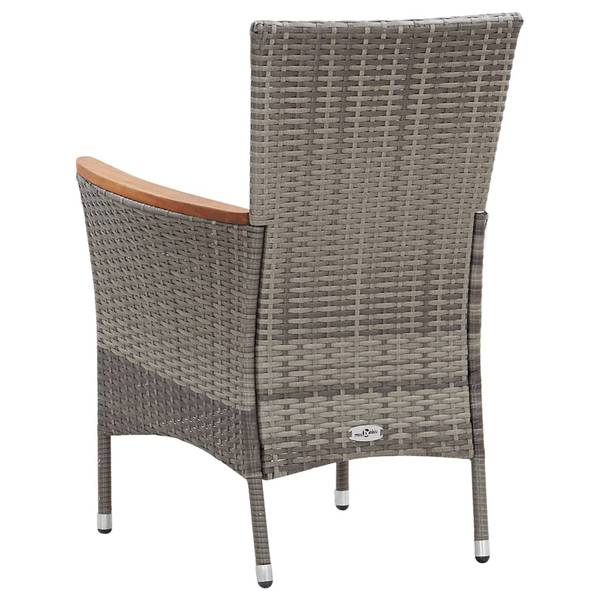 Garten Essgruppe 3002195-4 5-teilig Grau - Polyester - Akazie - Polyethylen - 90 x 75 x 90 cm