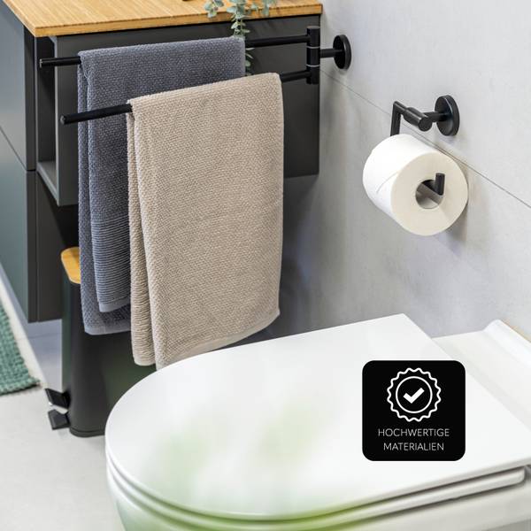 Toilettenpapierhalter Piazza Black 91112 Schwarz - Kunststoff