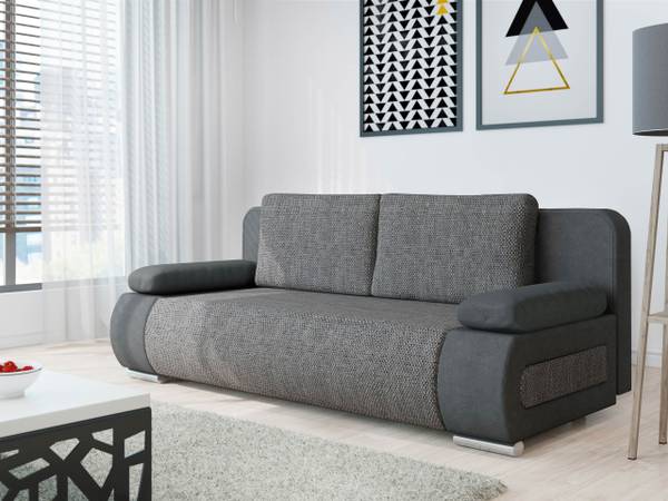 Schlafsofa Emma Dunkelgrau - Microfaser