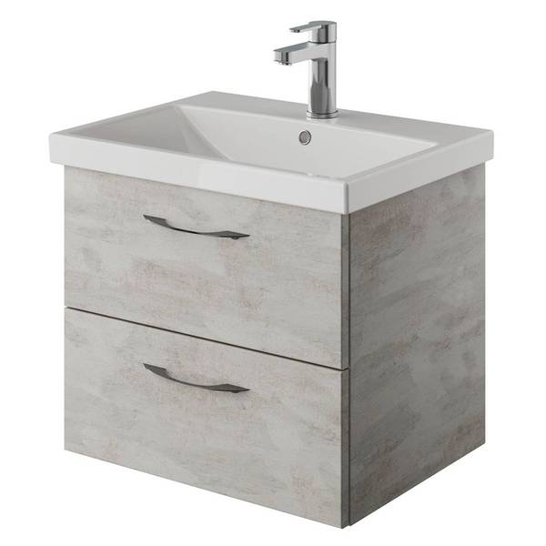 Badmöbel-Set VILLATORO-66-6 2er-Set Grau - Holzwerkstoff - 60 x 200 x 45 cm