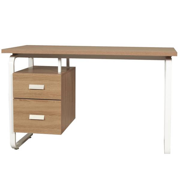 Schreibtisch mit Schubladen PEARL Braun - Holzwerkstoff - 60 x 76 x 120 cm