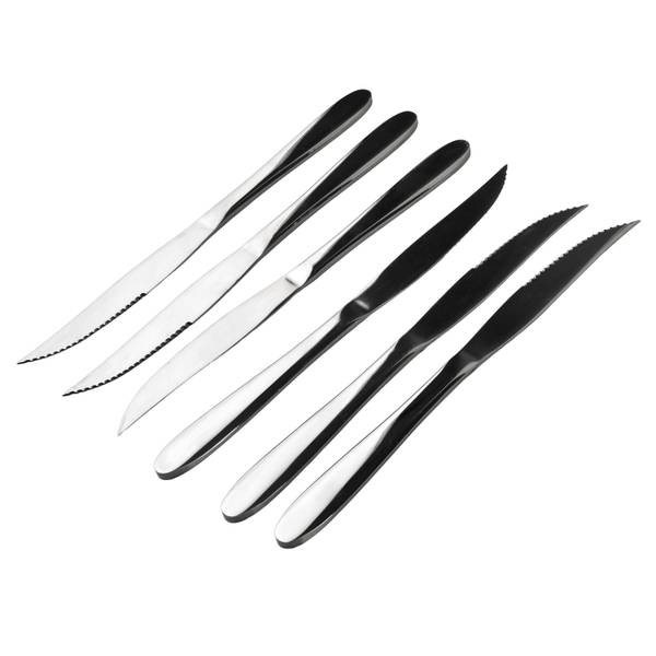 Steakmesser ORCHID 6-tlg Silber - Metall - 2 x 23 x 23 cm