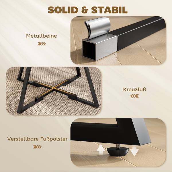 Eettafel 83A-478V00RB bruin - plaatmateriaal op houtbasis - 100 x 76 x 100 cm