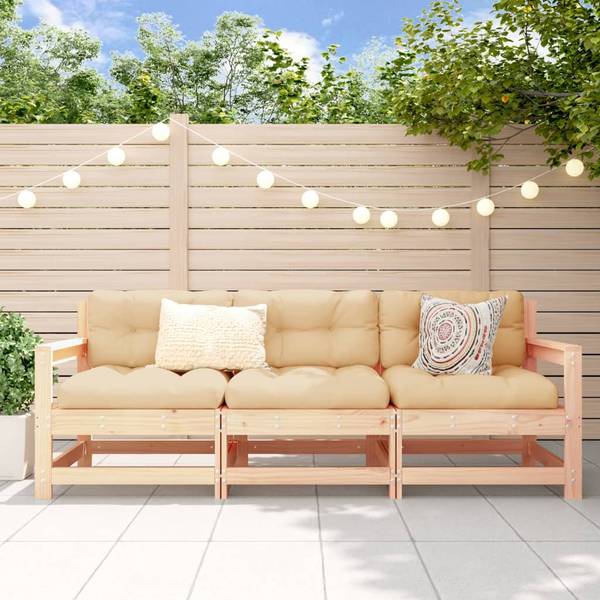 Garten Lounge Set 3045009-4 (3-teilig) Kiefer Dekor