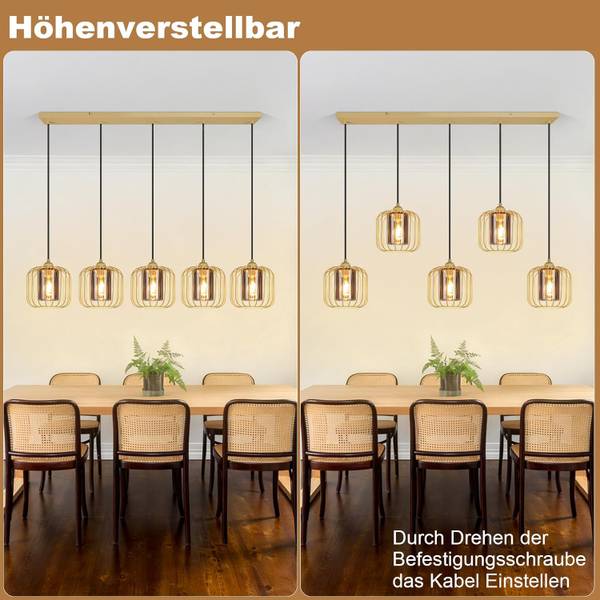 Pendelleuchte Reiff Gelb - Metall - 20 x 18 x 100 cm