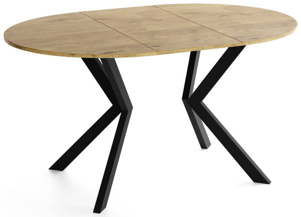Ausziehbarer Esstisch Valio Braun - Eiche Hell Dekor - 100 x 140 cm