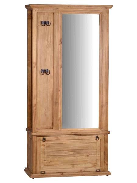 Garderobenschrank Mexico Gelb - Kiefer - 92 x 190 x 42 cm