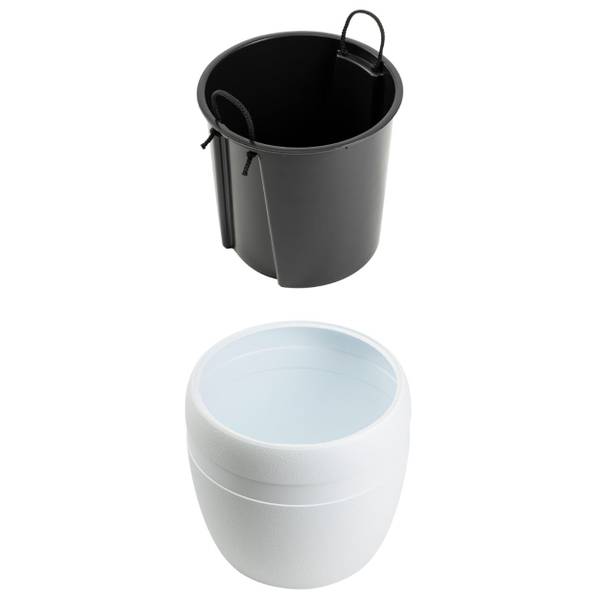 Blumentopf Luna 3er-Set Weiß - Kunststoff - 46 x 38 x 46 cm