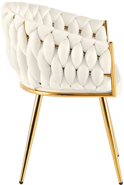 Armlehnenstuhl Molise Creme - Gold
