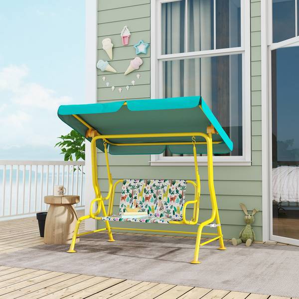 Kinder Hollywoodschaukel 3E1-008V00GN Grün - Metall - 75 x 120 x 112 cm