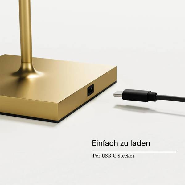 Akku-Tischleuchte Nuindie Gold