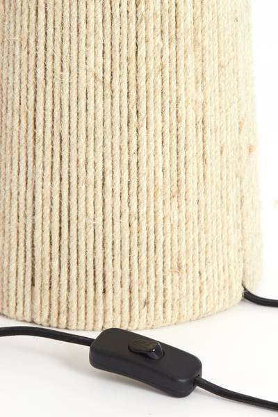 Tischlampe PITINO Braun - Textil - 22 x 55 x 22 cm