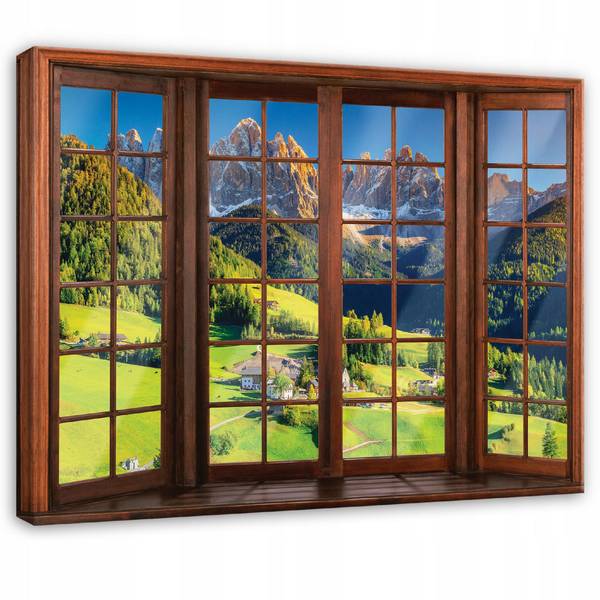 Leinwandbild 3D-Fenster PP14203 100 x 70 x 3 cm