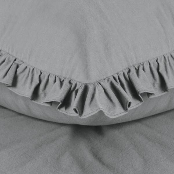 Bettwäsche FALBANKA 3er Set Grau - 160 x 200 cm