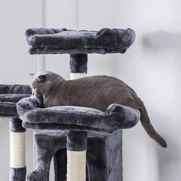 Kattenboom Gaborone grijs - plaatmateriaal op houtbasis - 50 x 168 x 54 cm