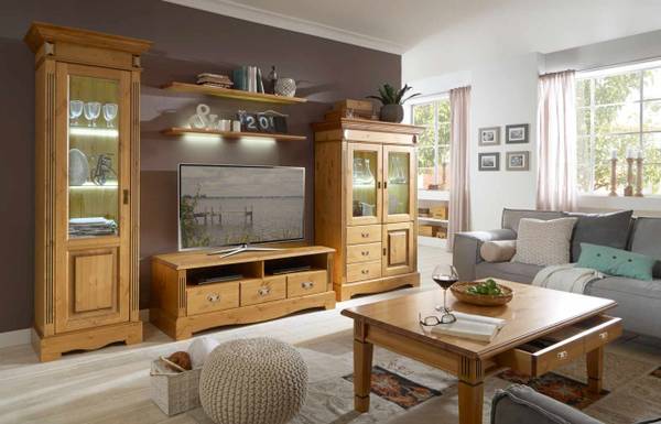 Couchtisch Florenz Braun - Massivholz - 130 x 48 x 75 cm