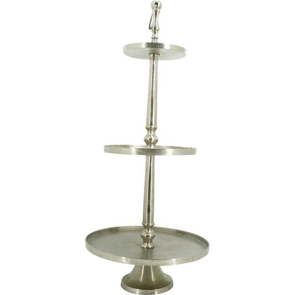 Etagere BRUSH Silber - Metall - 41 x 19 x 41 cm