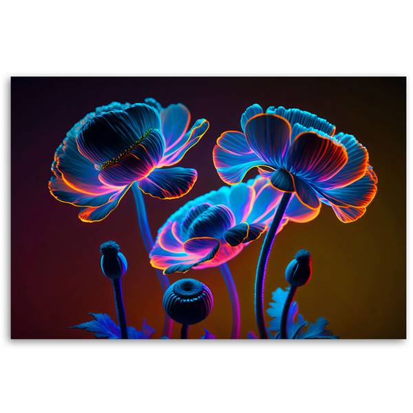 Tableau déco fleurs nature 100 x 70 cm
