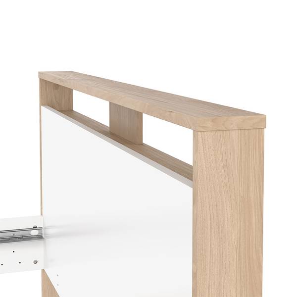 Bett Next Weiß - Holz teilmassiv - 151 x 93 x 225 cm