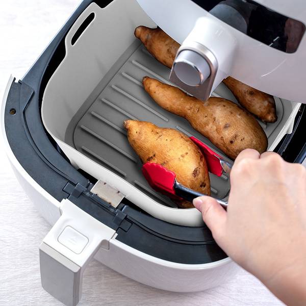 Einsatz für Heißluftfritteuse 279036 Grau - Silikon - 22 x 7 x 22 cm