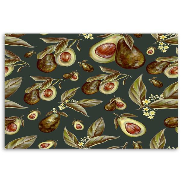 Wandbild avocado-hälften 100 x 70 cm