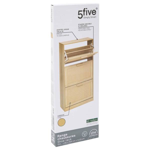 Schuhregal DRAWY Beige - Holzwerkstoff - 60 x 113 x 24 cm