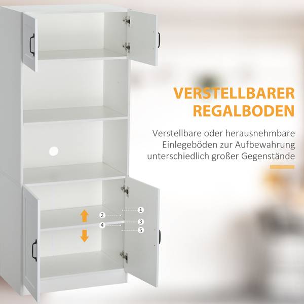Küchenschrank 835-684V90WT Weiß - Holzwerkstoff - 40 x 170 x 70 cm