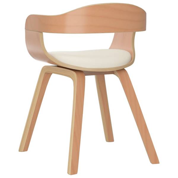 Chaise de salle à manger 3012988-1 Blanc crème - Marron clair