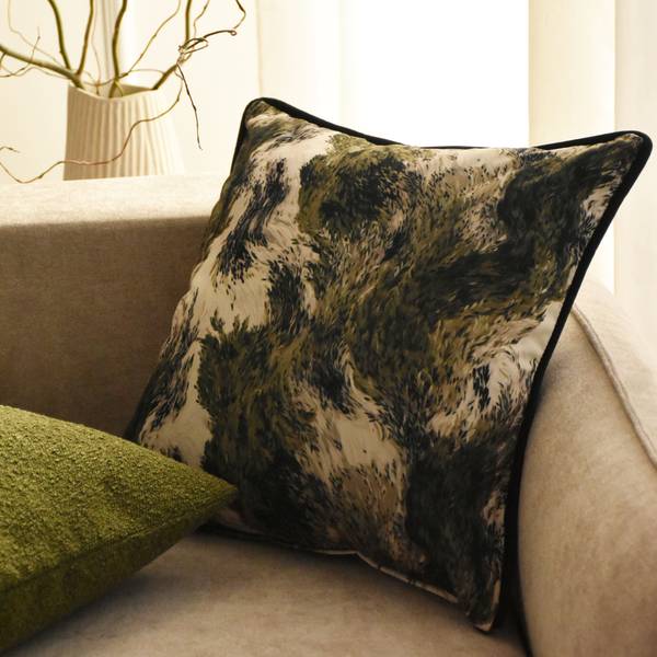 Kissen Verdea Beige - Grün - Textil - 50 x 5 x 50 cm