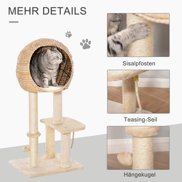 Kratzbaum BB7237 Beige - Holzwerkstoff - 41 x 41 x 50 cm