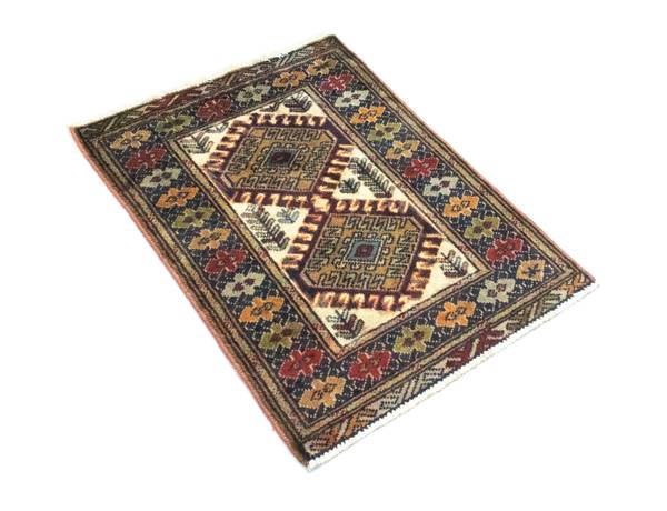 Orientteppich Oriental Beige - Wolle - 60 x 1 x 86 cm