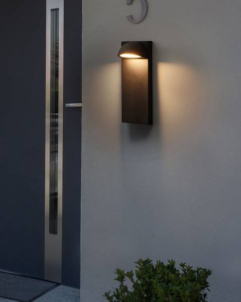 Wandleuchte für den Aussenbereich SAJUR Schwarz - Metall - 12 x 28 x 9 cm