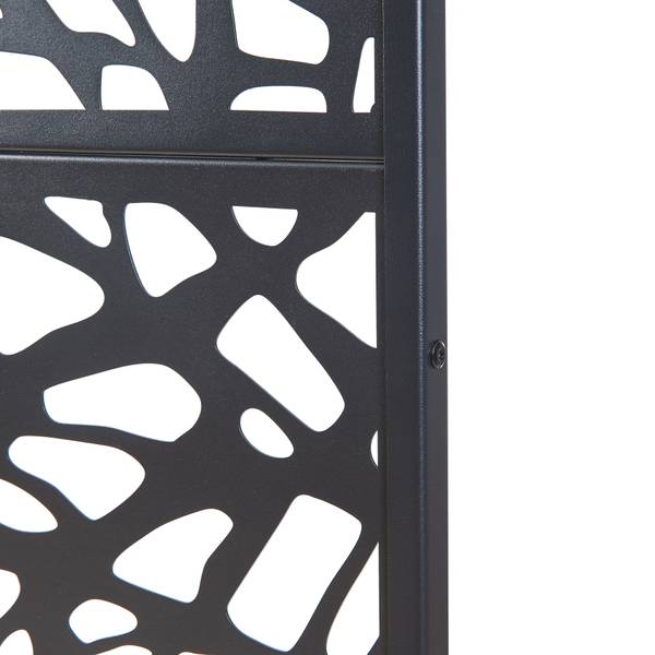 Raumteiler Poskind Schwarz - Stahl - 100 x 200 x 50 cm