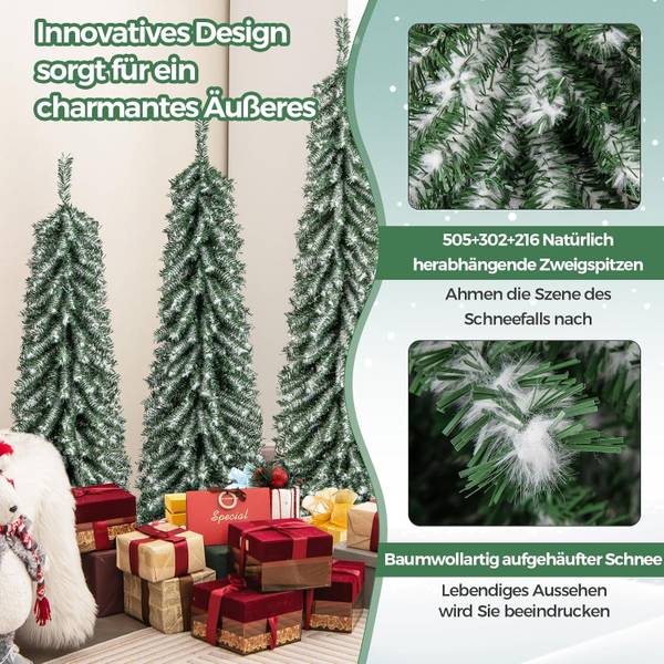 Weihnachtsbaum OY46968PQDE(3er Set) Grün - Kunststoff - 55 x 180 x 55 cm