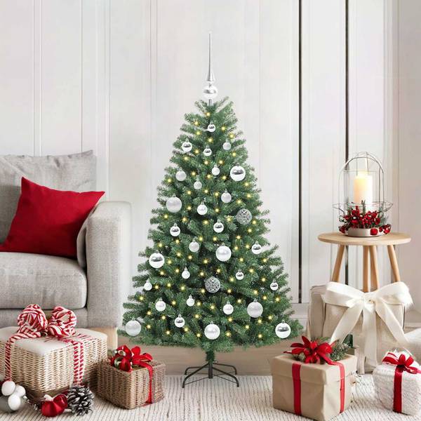 Sapin de Noël artificiel 3030476-1 Vert - Argenté - 81 x 120 x 81 cm