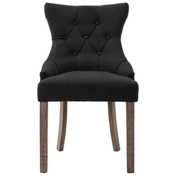 Esszimmerstühle 2er Set D6121 Schwarz - Textil - 65 x 91 x 53 cm