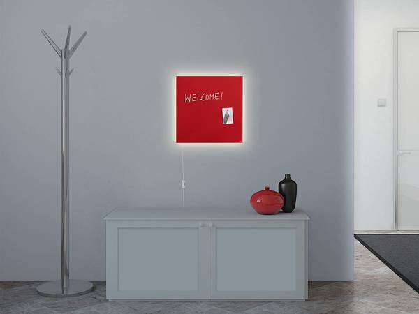 Magnettafel Artverum GL402 Rot - Glas - 48 x 1 x 48 cm