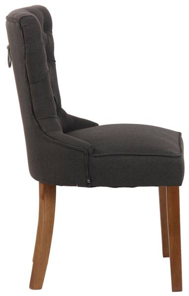 Eetkamerstoelen Franca set van 4 lavagrijs - textiel