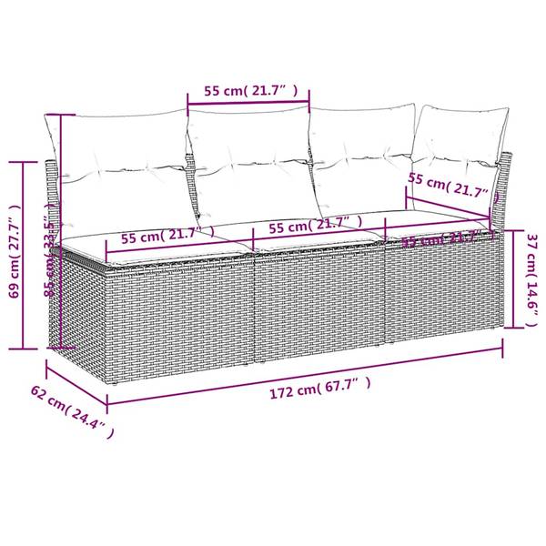 Gartensofa 3041960-6 Beige