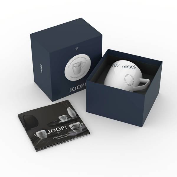 JOOP! DINING GLAMOUR MUG LOGO CIRCLES Weiß - Porzellan - 9 x 10 x 1 cm